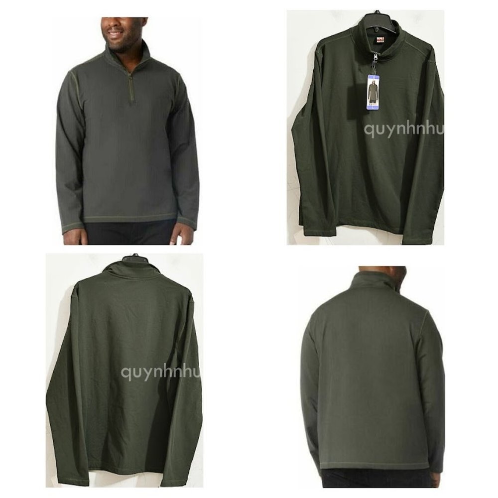 NWT 32 Degrees Heat Men's  1/4 zip Pullover  IN ARMY GREEN